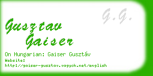 gusztav gaiser business card